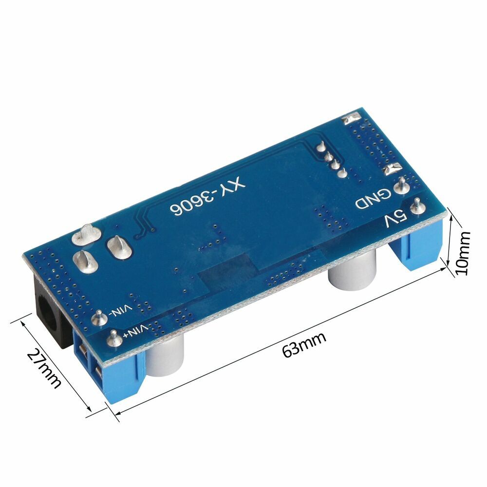 2 Pcs DC-DC Buck Step Down Volt Converter 10V-35V 12V 18V 24V to 5V 5A Regulator