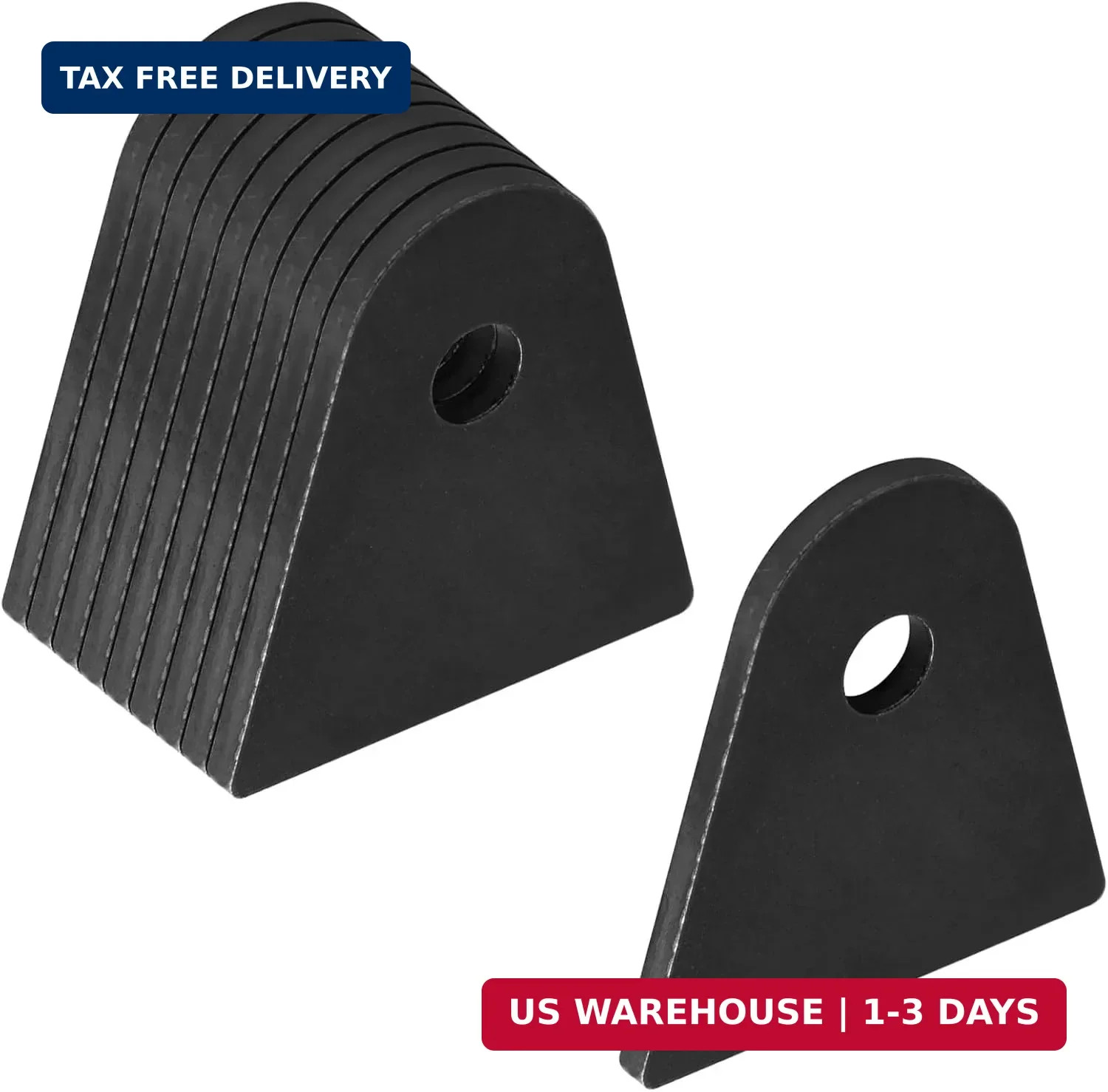 10 Pack Weld-On Tabs, Shock Mount Tabs, 2-7/8″ Tall, 1/2″ Bolt Hole | 3/16″ Thic