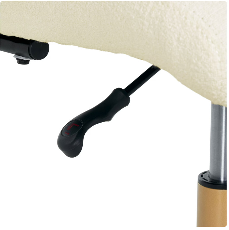 Boucle Armless Office Chair Cream for Adults Teens Home Office
