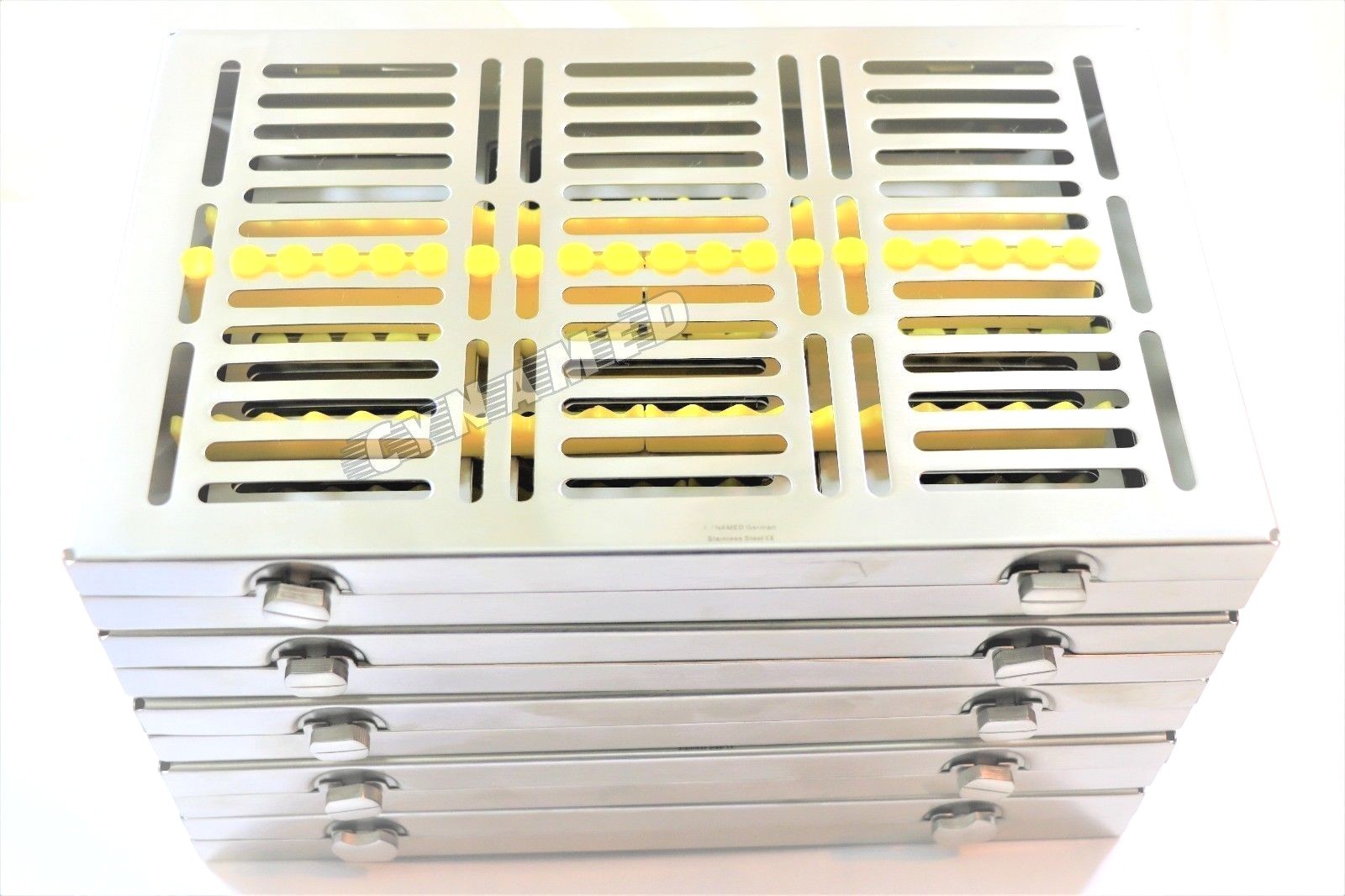 DETACHABLE 5 DENTAL SURGICAL AUTOCLAVE STERILIZATION CASSETTES FOR 20 INSTRUMENT