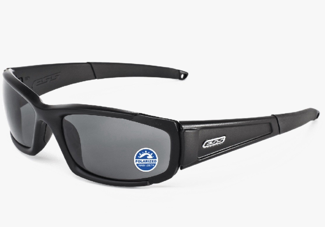 ESS BY OAKLEY CDI SAFEY SUNGLASSES MATTE BLACK / MIRRORED POLARIZED 740-0529
