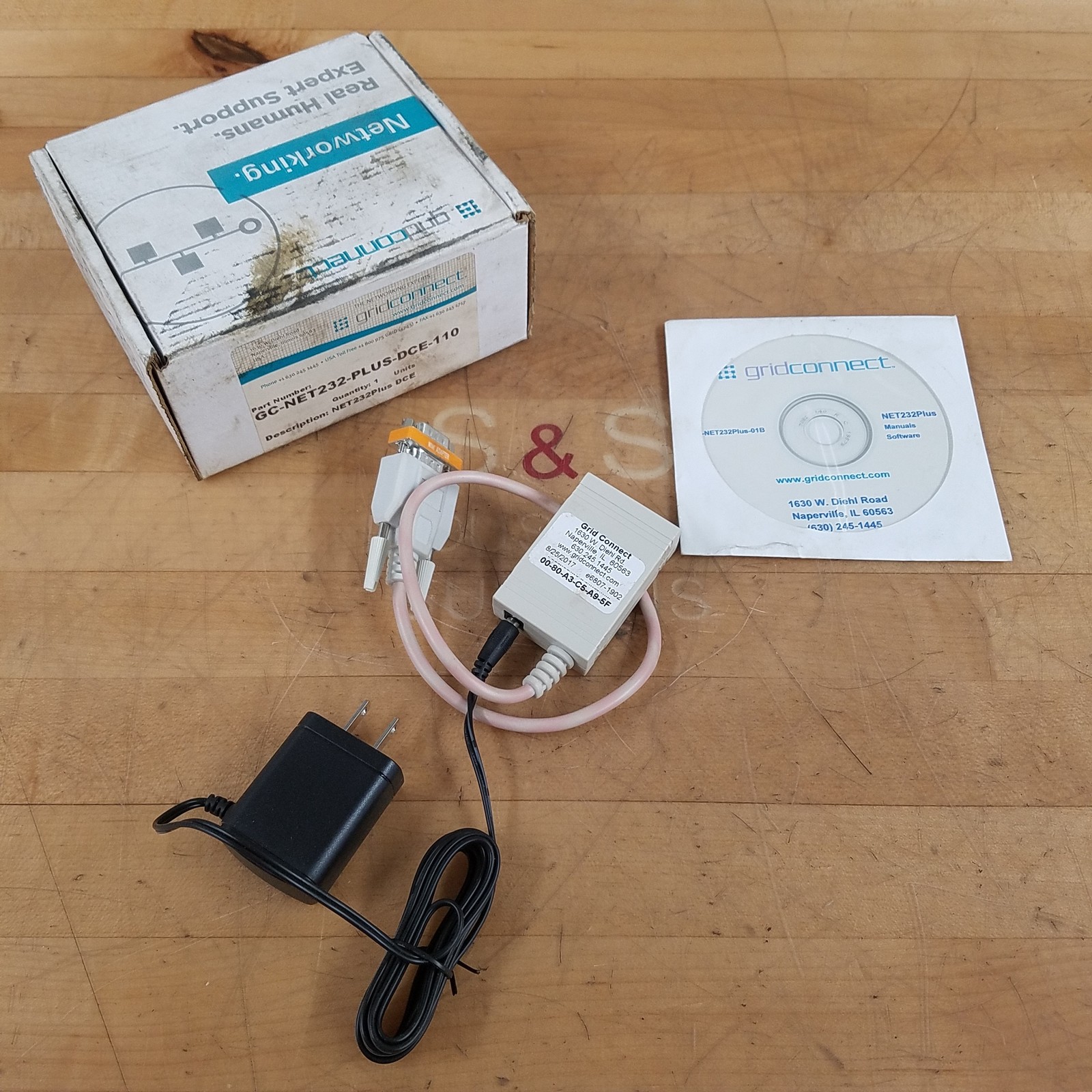 Grid Connect GC-NET232-PLUS-DCE-110 NET232+ Serial-Ethernet Adapter – USED