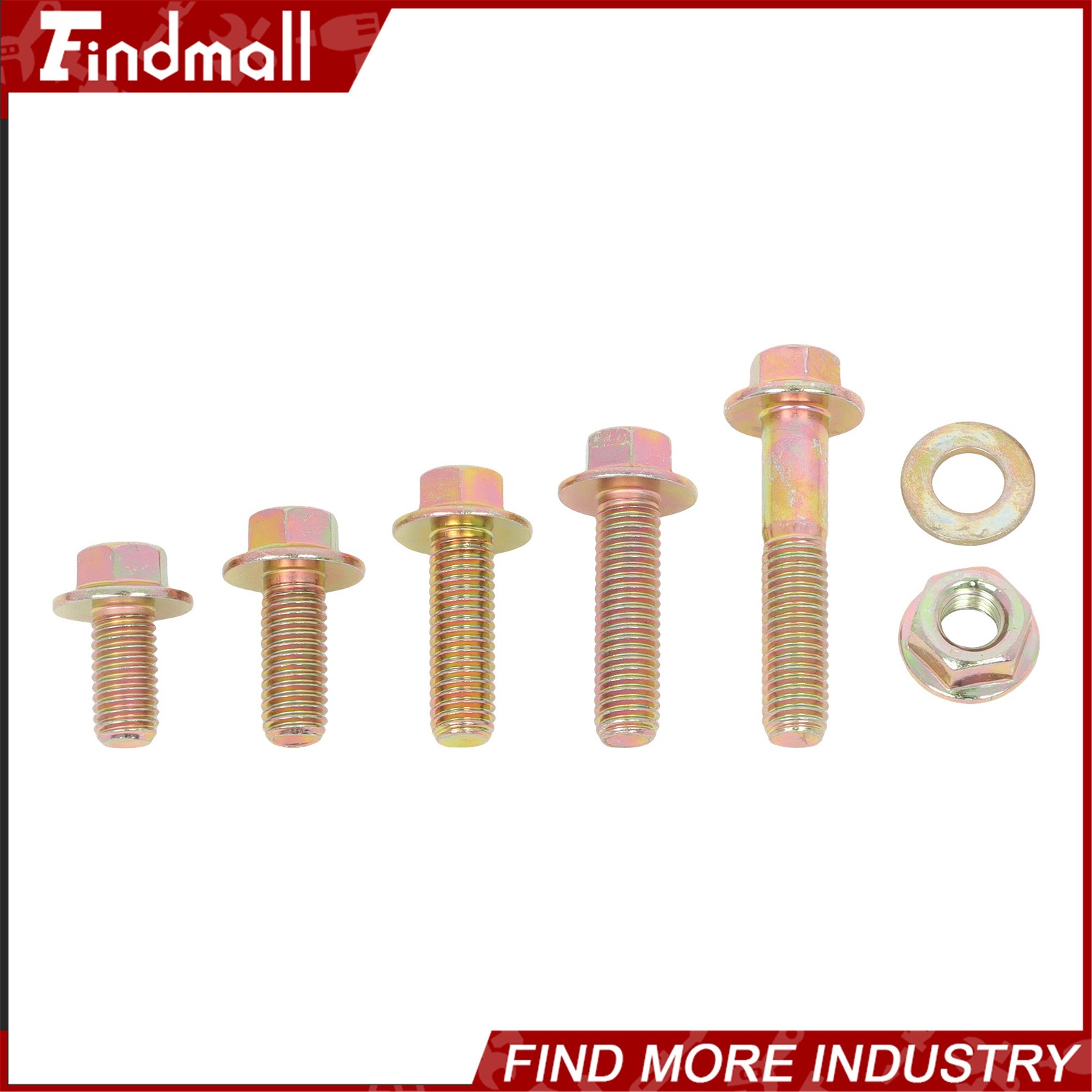 521 x M10 M8 M6 Flange Bolts Assortment Kit 8.8 Grade Alloy Steel for Industrial