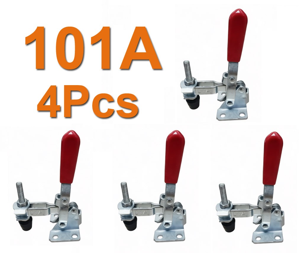 US Stock 4pcs 101A 50Kg 110 Lbs Capacity Metal Vertical Type Toggle Clamp