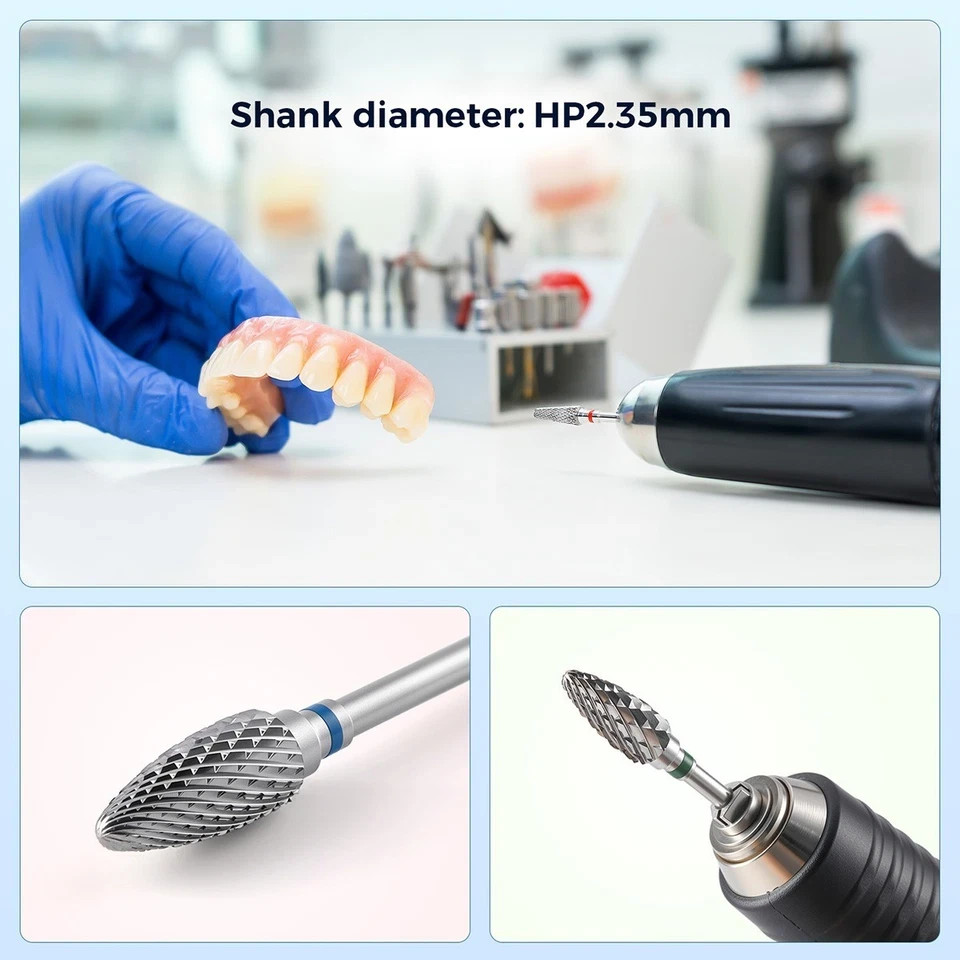 Dental Carbide Burs Tungsten Steel Polishing Cutting Bur Drills HP 2.35mm
