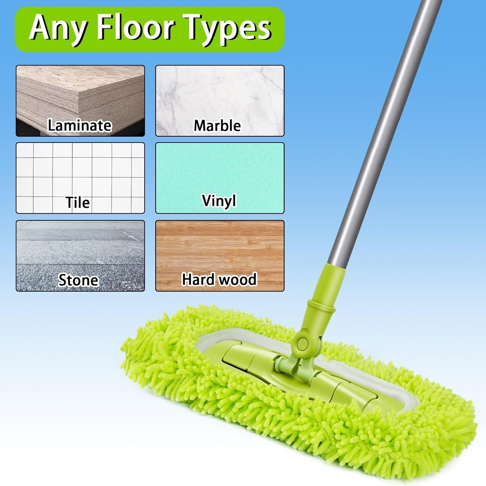 Reusable Microfiber Mop Pads Wet/Dry 4 Pack for Swiffer Sweeper