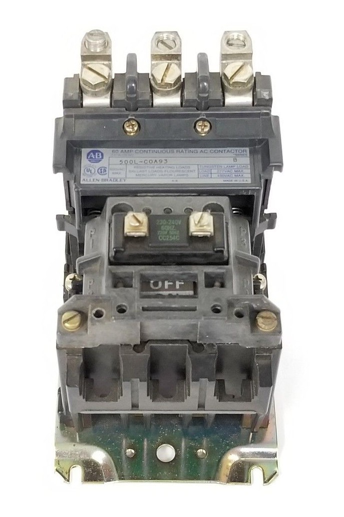 ALLEN BRADLEY 500L-COA93 LIGHTING CONTACTOR CC254C 230-240V, 60HZ
