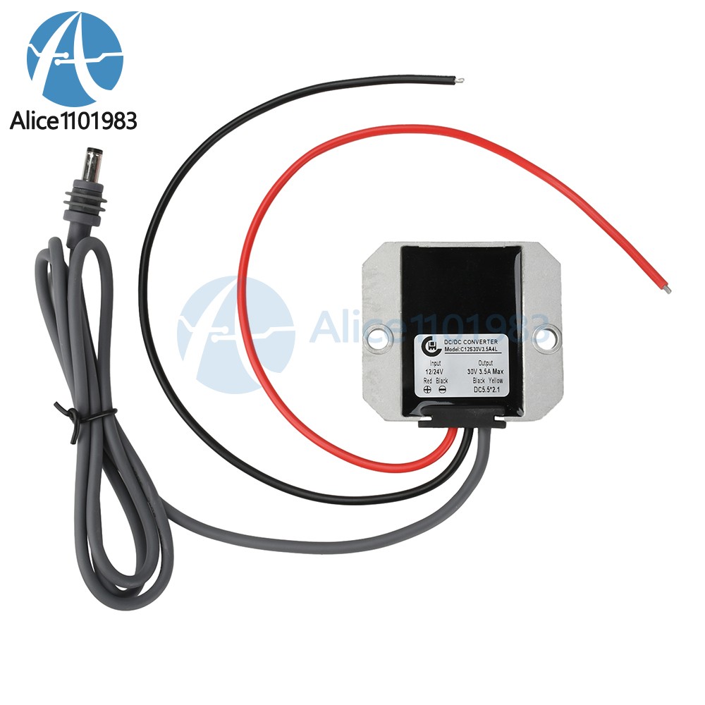 DC 12V24V to DC 30V 3.5A Power Cord Converter Boost Conversion Module Waterproof