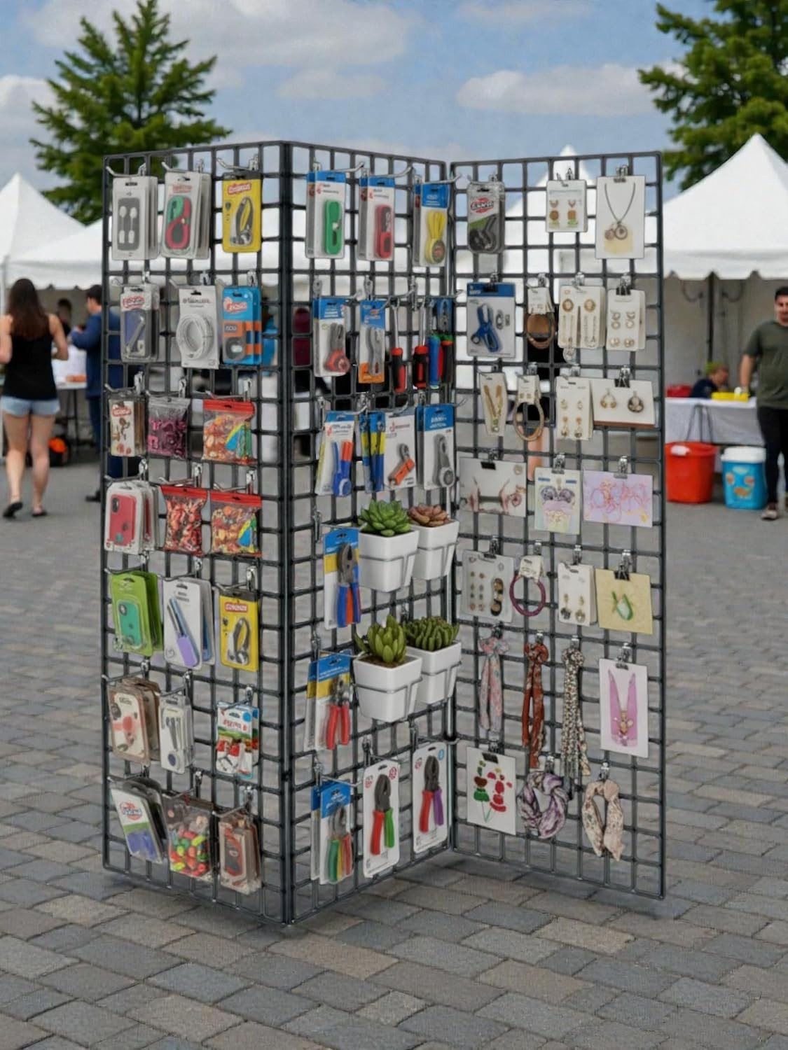 – Commercial Grade Gridwall Art Display Panels-Z Unit Includes Three 2’X6’Panels