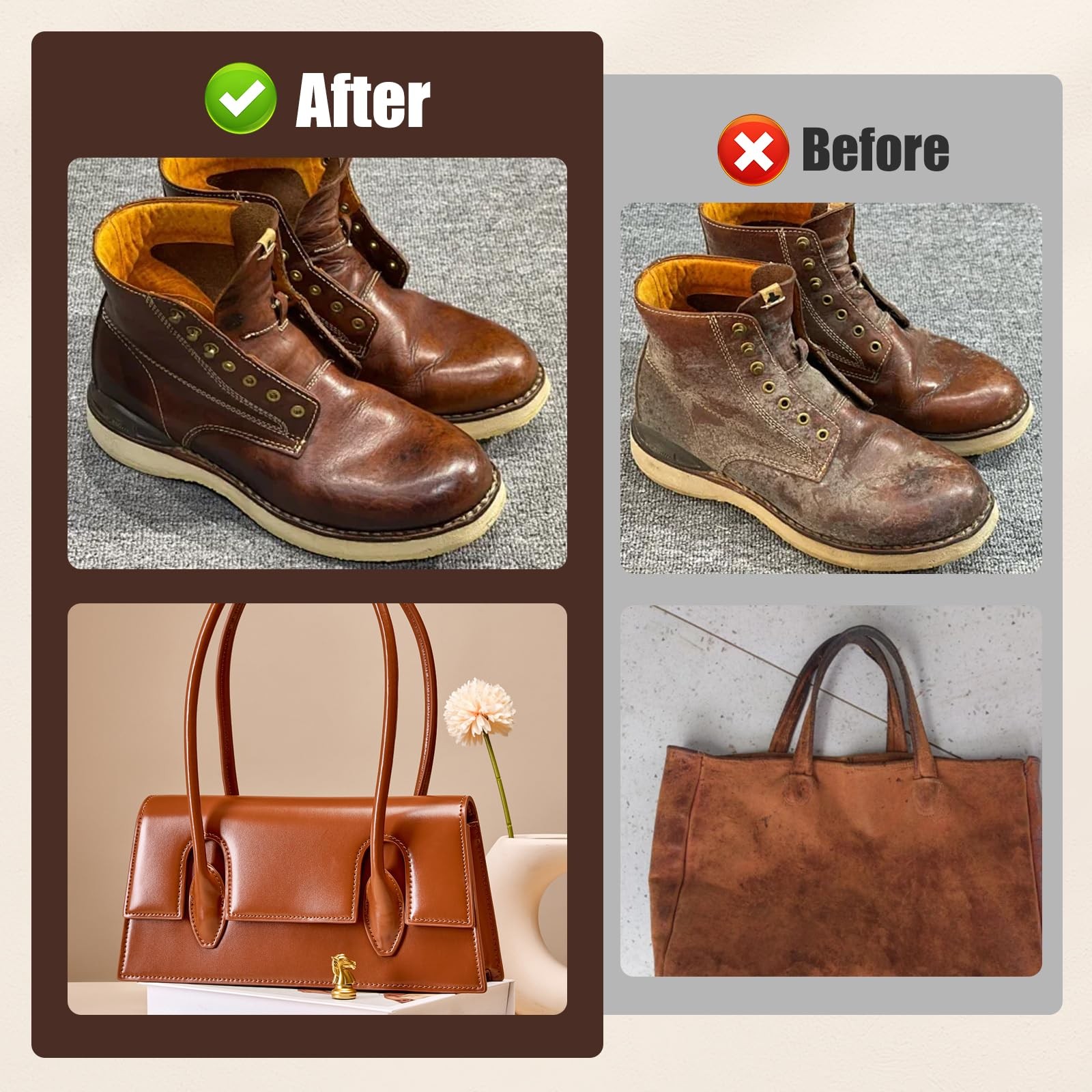 LUXGROVE® Leather & Furniture Polishperfect 2.4 Ounce (Pack of 1), Brown