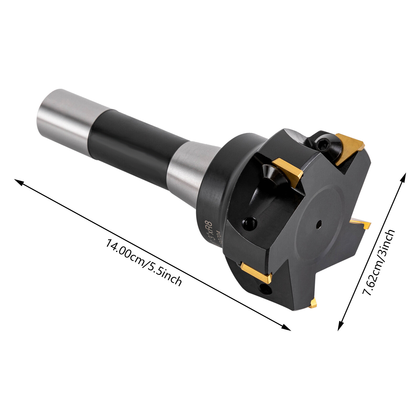 Indexable End Mill 3-inch Cutting Depth R8 Shank Milling Cutter TPCN32PDTR Blade
