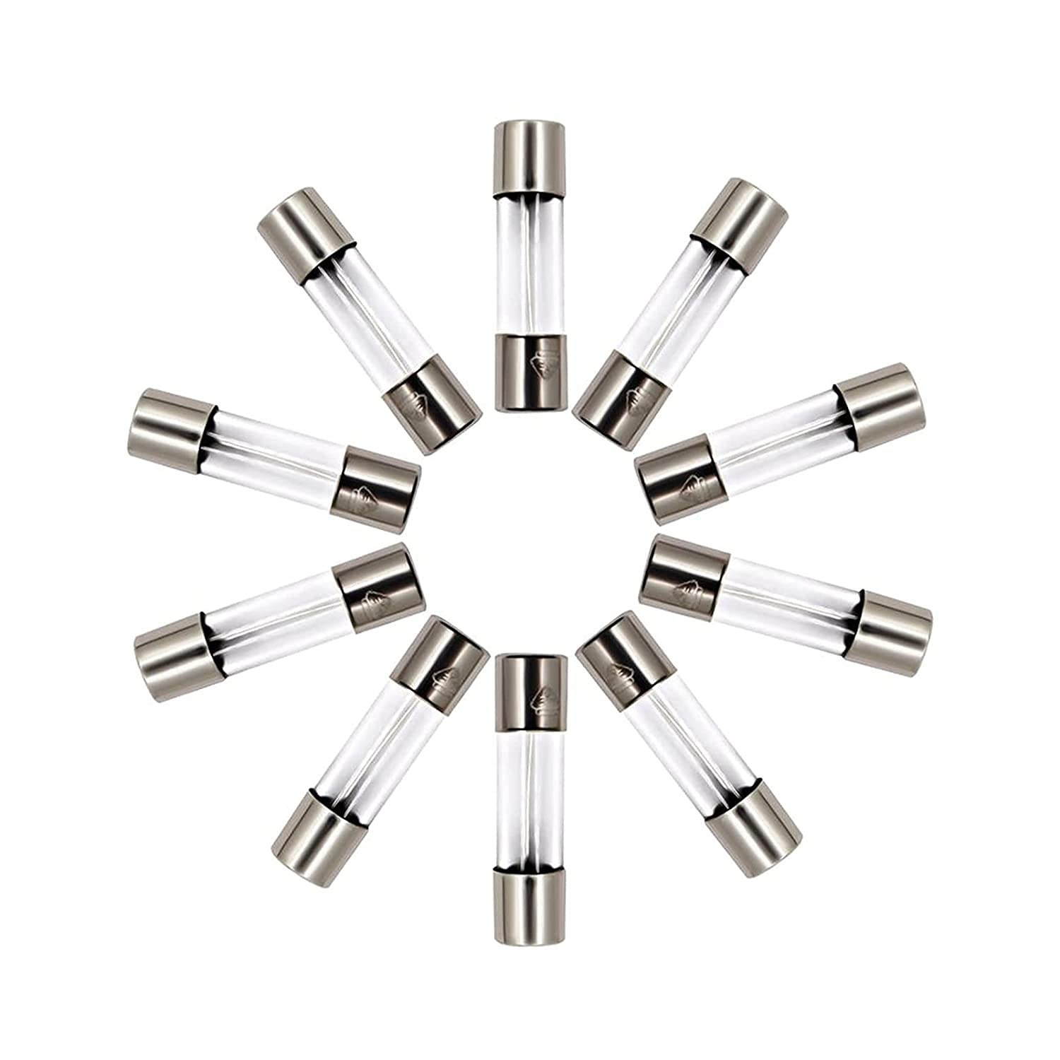10 Pack F3AL Fast-Blow Fuse 3A 250V Glass Fuses 0.2 X 0.78 Inch / 5 X 20 Mm (3 A