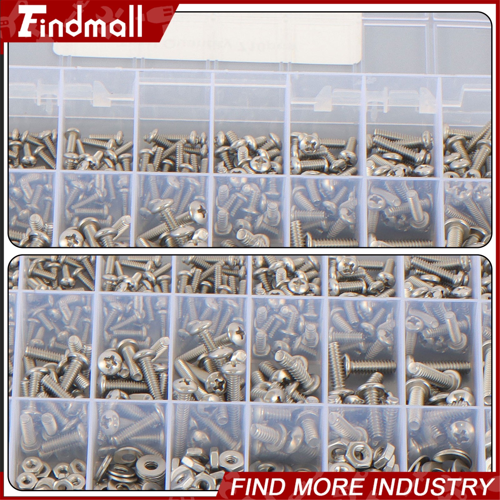 710Pcs Machine Screw Assortment Assorted Nuts Bolts and Flat Washers Kit
