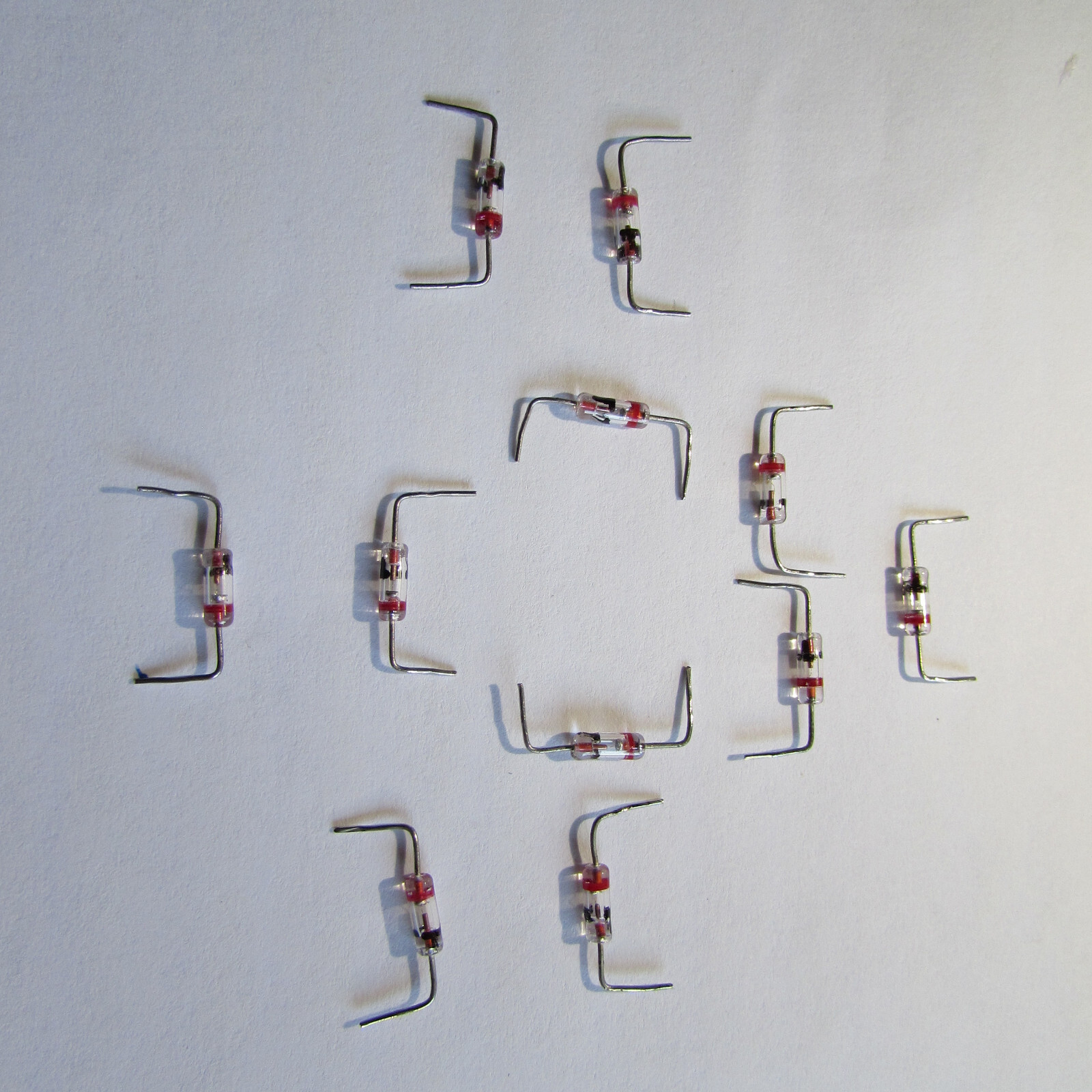 1N34 Transitron Germanium GOLD BONDED Diodes Typical 0.235 to .250V Breakdown 10