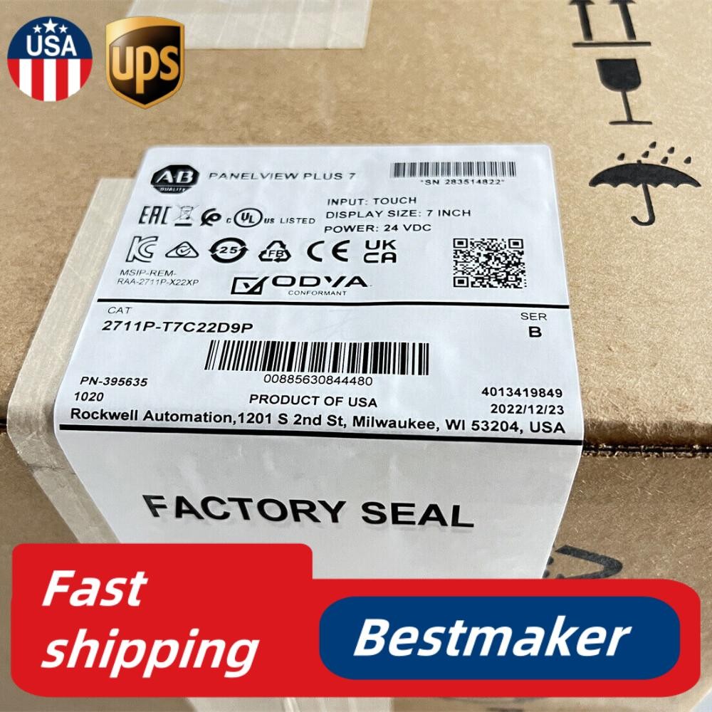 new~ Allen Bradley AB 2711P-T7C22D9P/B 2022 PanelView Pl 7！ US Free Tax