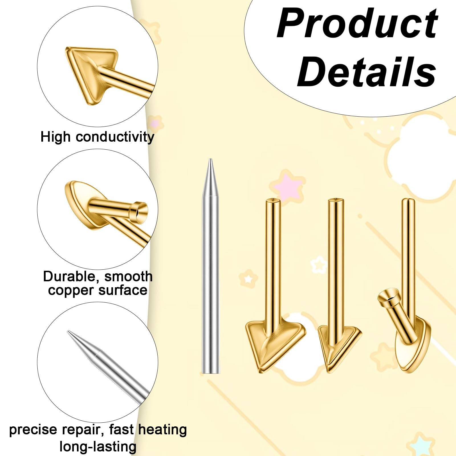 4PCS Copper Plastic Welding Tips Welder Soldering Iron Tip…