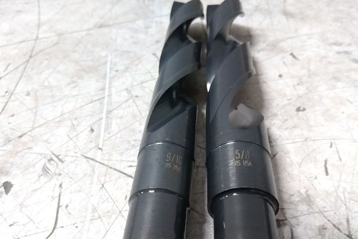 Westward 4UM96 8 Pc 3-1/8 In Flute L 9/16 to 1 In Reduced Shank Drill Bit Set