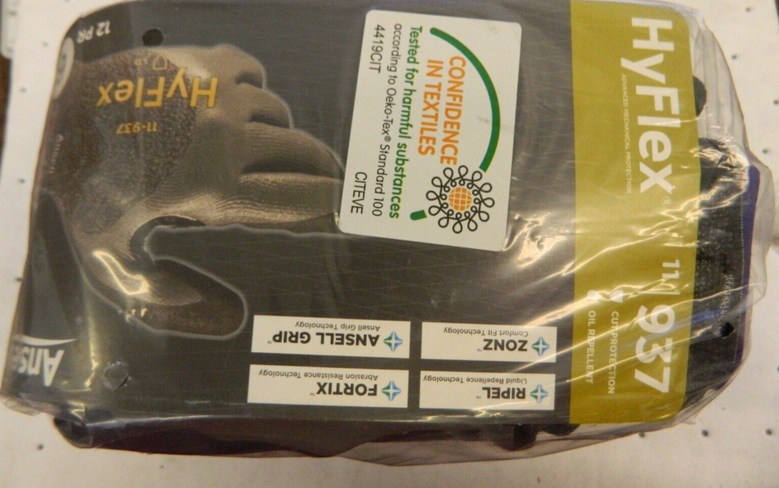 ANSELL Cut & Abrasion-Resistant Gloves 12 pairs Size XS ANSI Cut A2 11-937-6