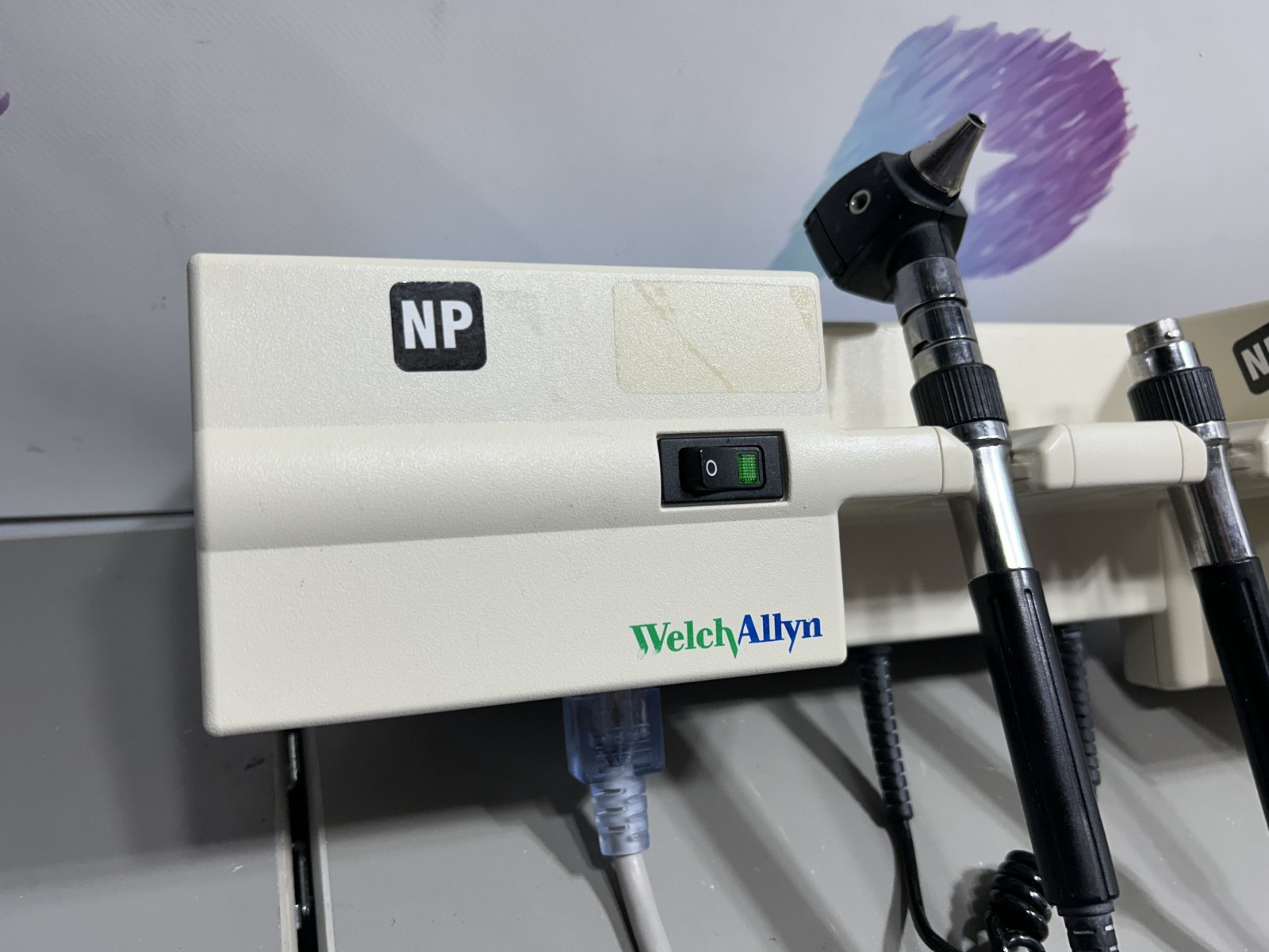 Welch Allyn 767 Wall Transformer, Otoscope Head with SureTemp 76751 Module