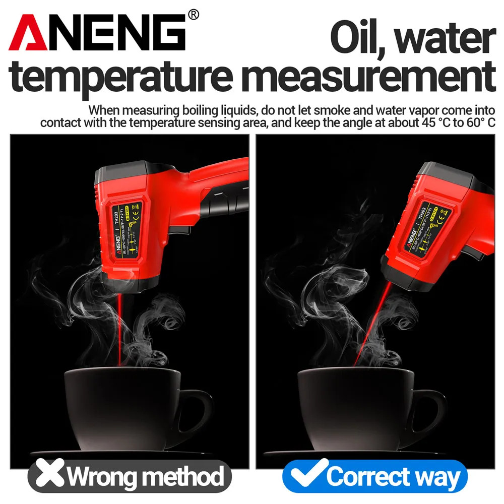 Infrared Thermometer LCD Digital Non-contact Laser IR Temperature Gun Temp Meter