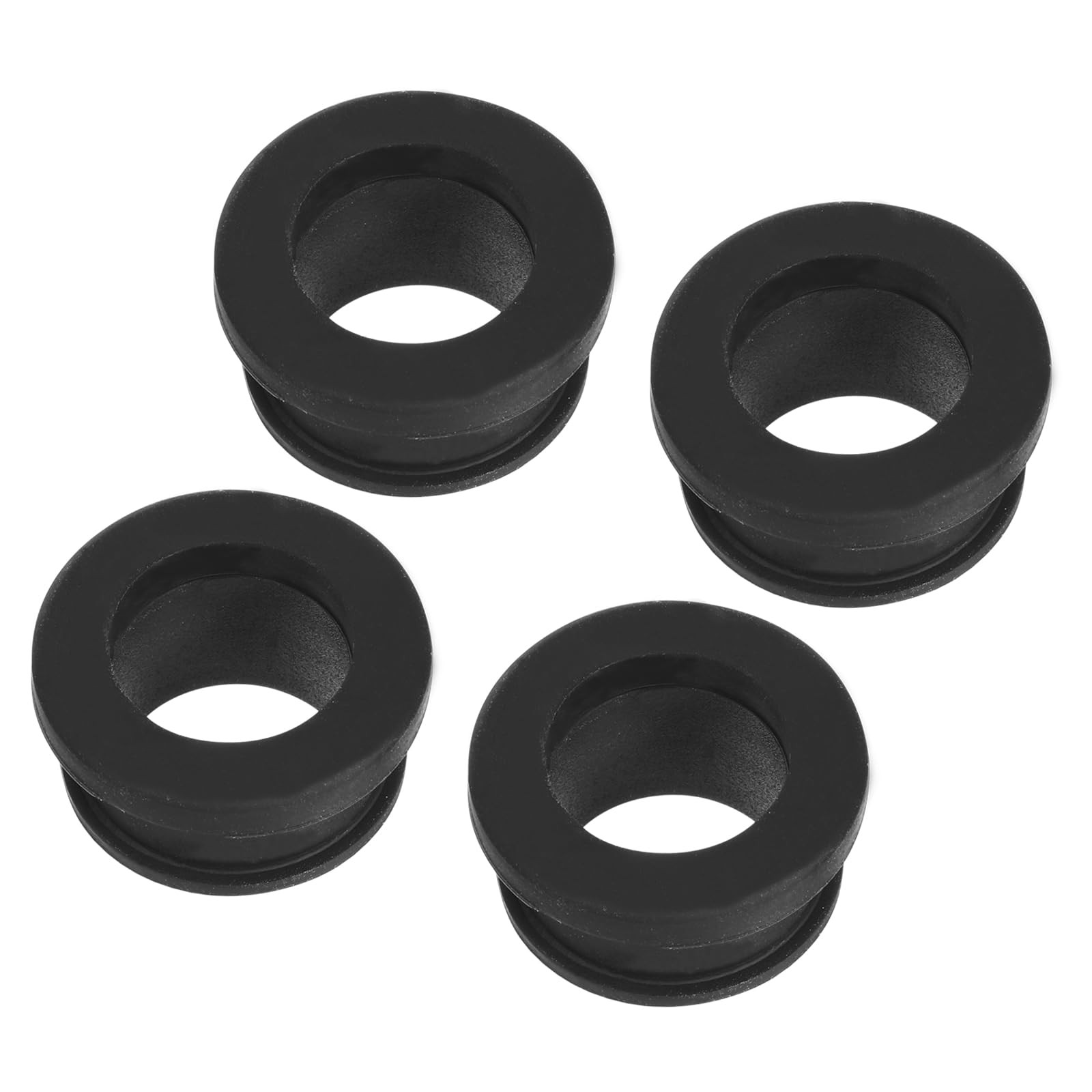 4Pcs Snap Rubber Grommet Hole Plug Mount Dia 18mm ID 14mm H 14mm Seal Black