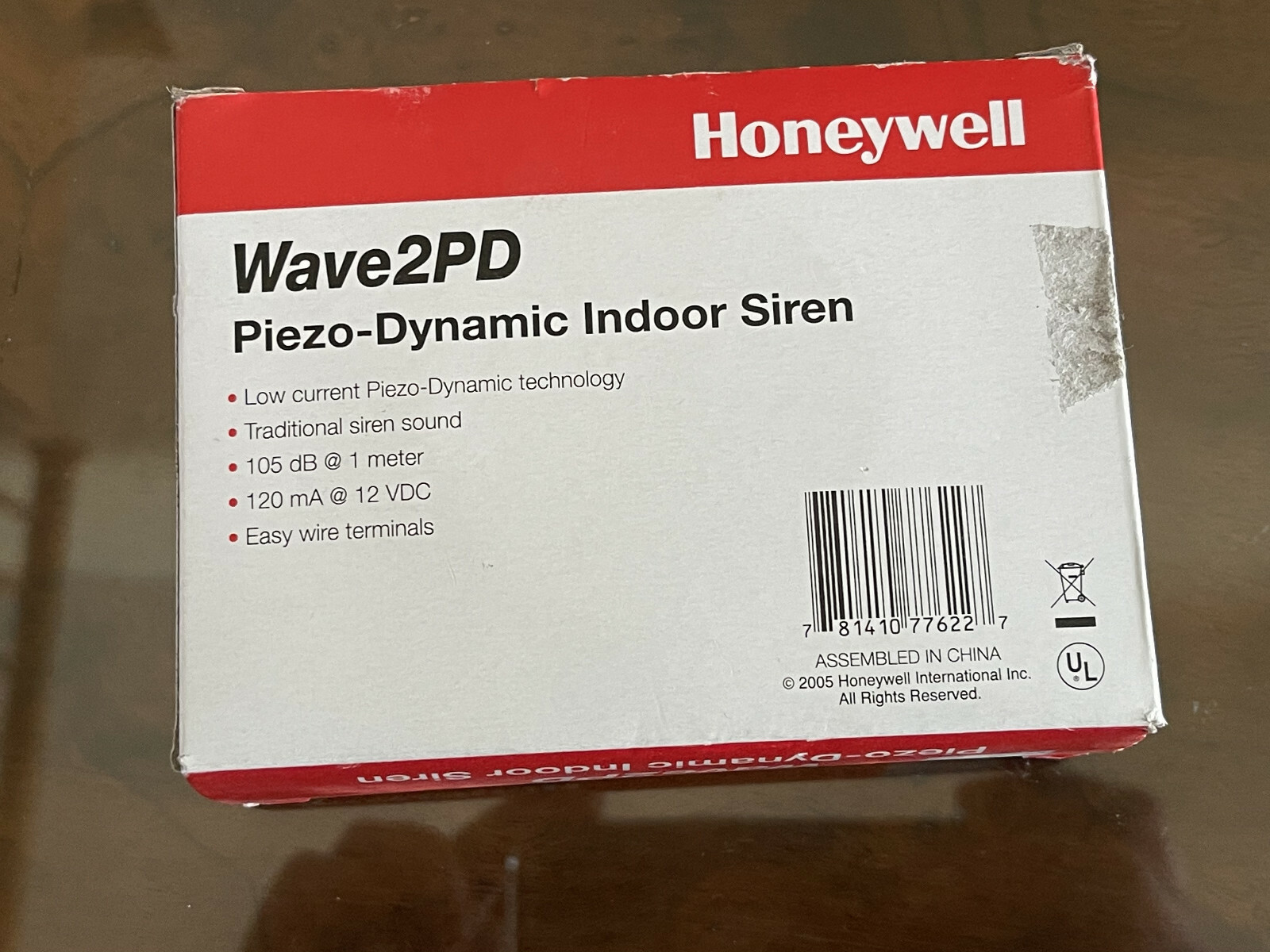 NEW Honeywell Ademco WAVE2PD Piezo-Dynamic Indoor Security 2-Tone Siren 105dB
