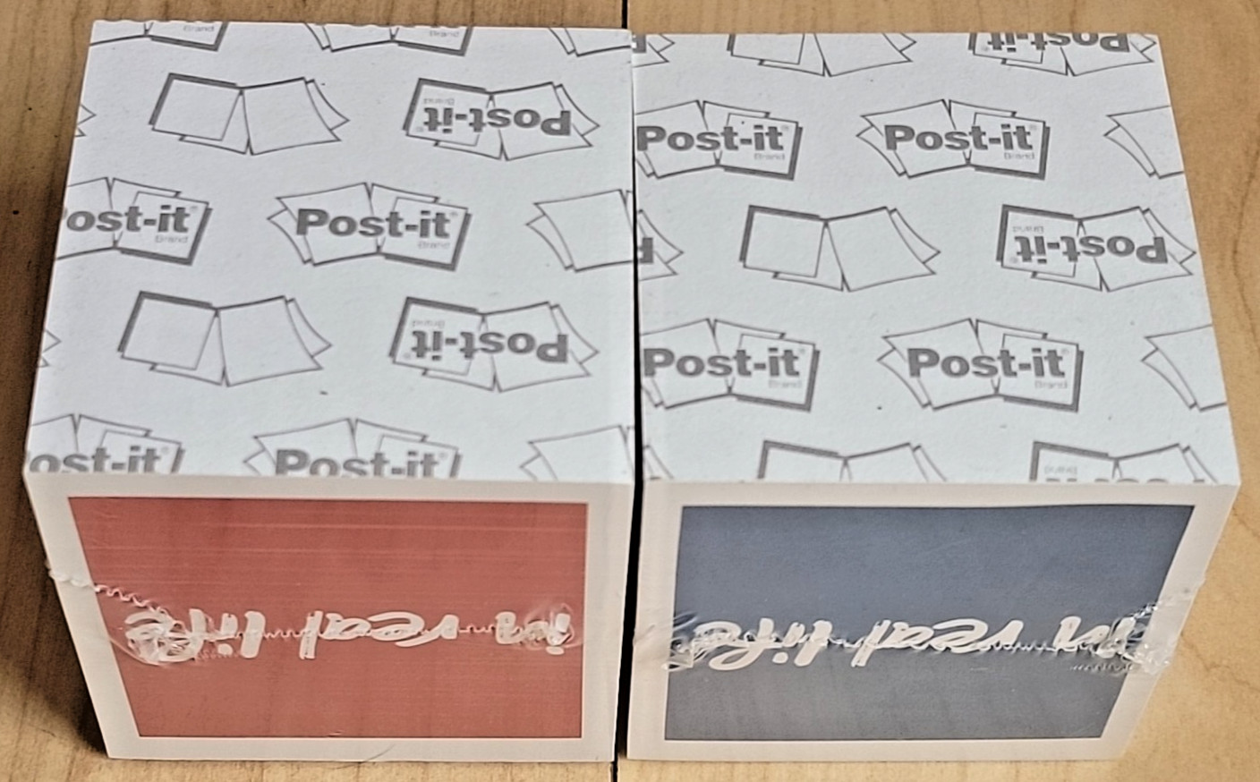 1200 Post-It Brand Sheets 2 Pads White Notes 3×3″ Sticky Cube LOGO NAME – NEW