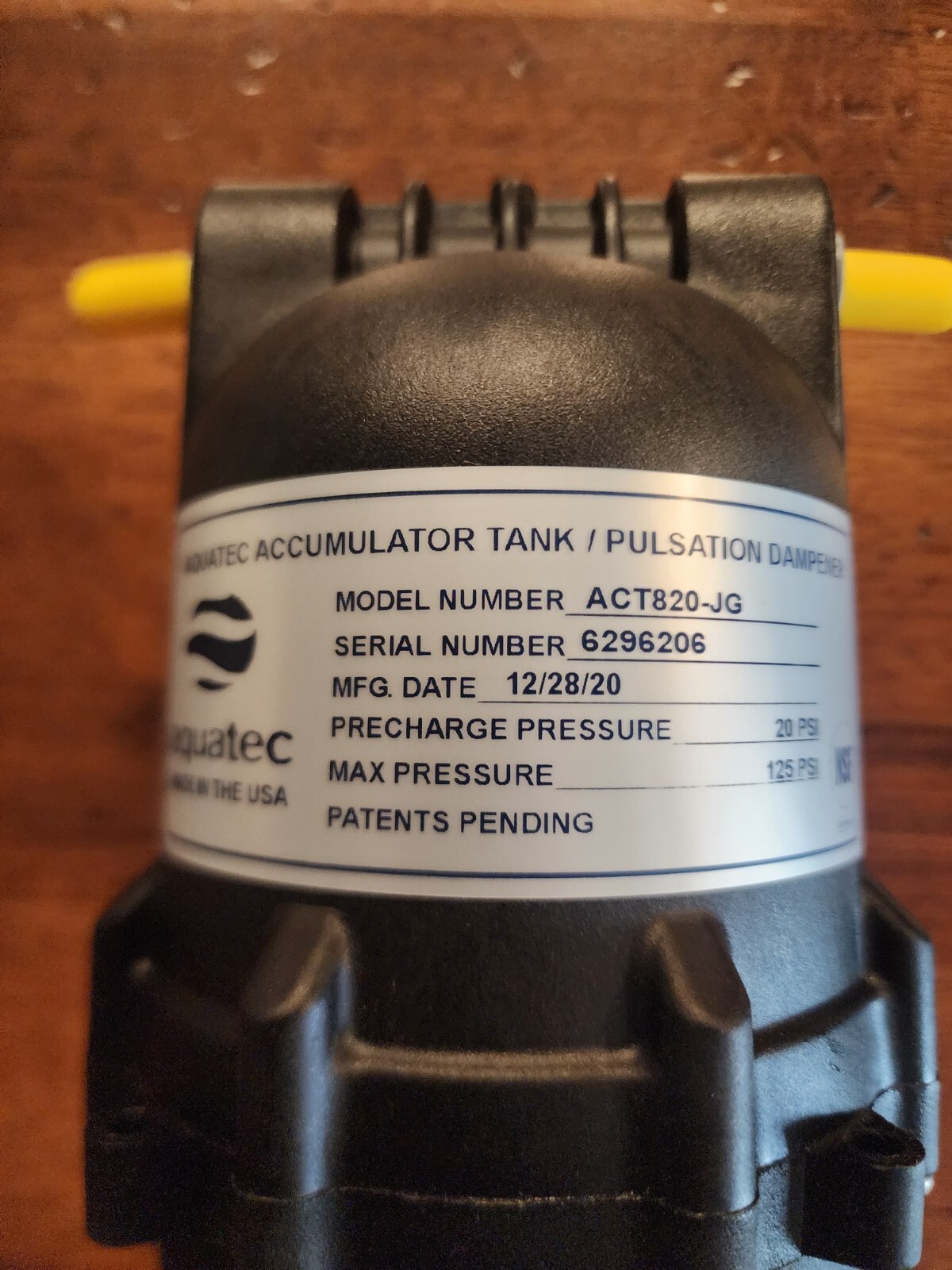 Aquatec ACT 820-JG Accumulator Tank/Pulsation Dampener – Brand New
