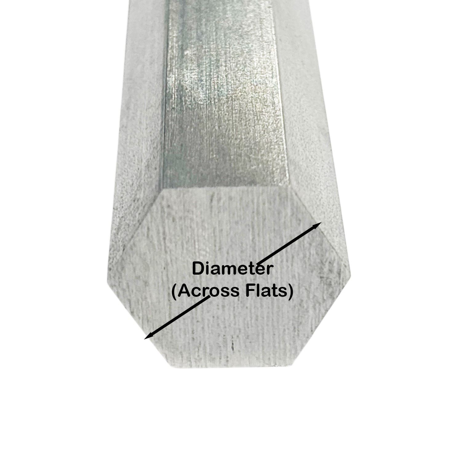 1.000 (1 inch) x 8 inches, 303 Stainless Steel Hexagon Bar