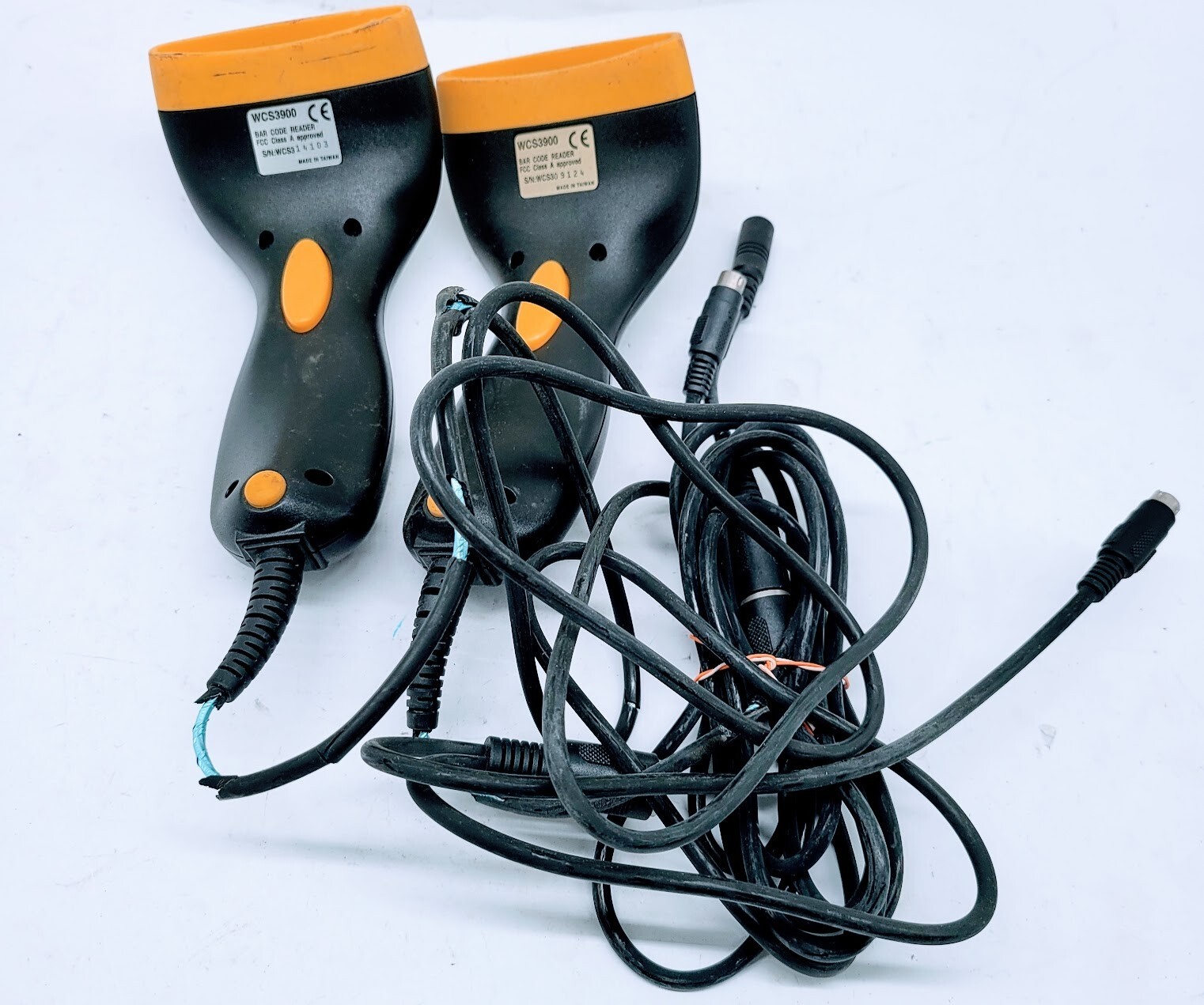Lot of 2 Wasp WCS3900 Barcode CCD Scanner / Handheld / USB / PS2 Cable V