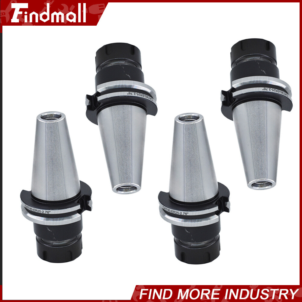 4Pcs CAT40 ER25 Collet Chuck W. 2.76″ Gage Length Chucks Tool Holder Set New