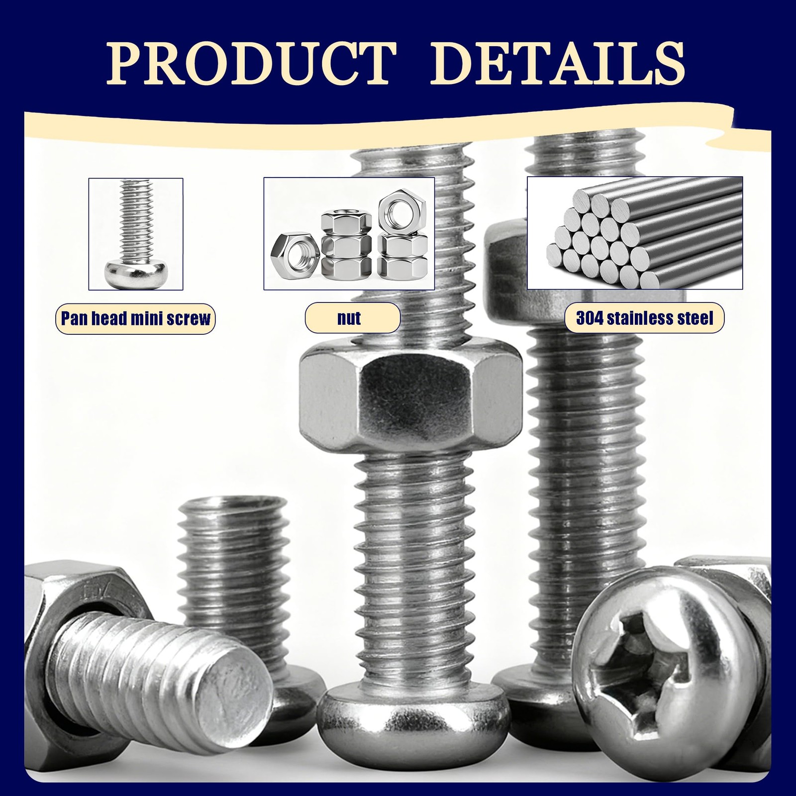 1120PCS 304 Stainless Steel Metric Micro Screws Nuts Assortment, M1/M1.2/M1.4…