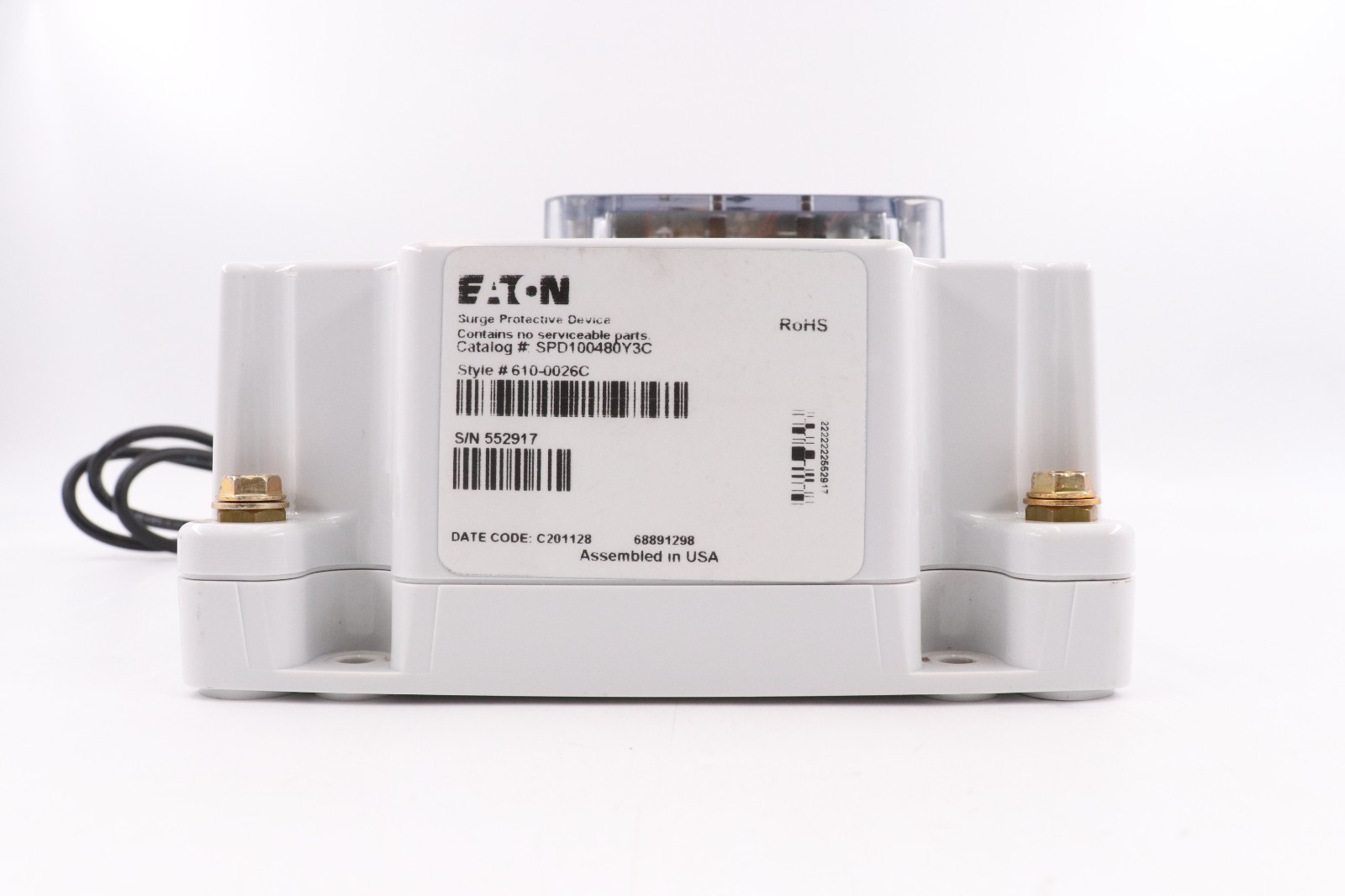 EATON SPD100480Y3C 100KA SPD/SURGE PROTECTIVE DEVICE, 480/277V 3-PHASE