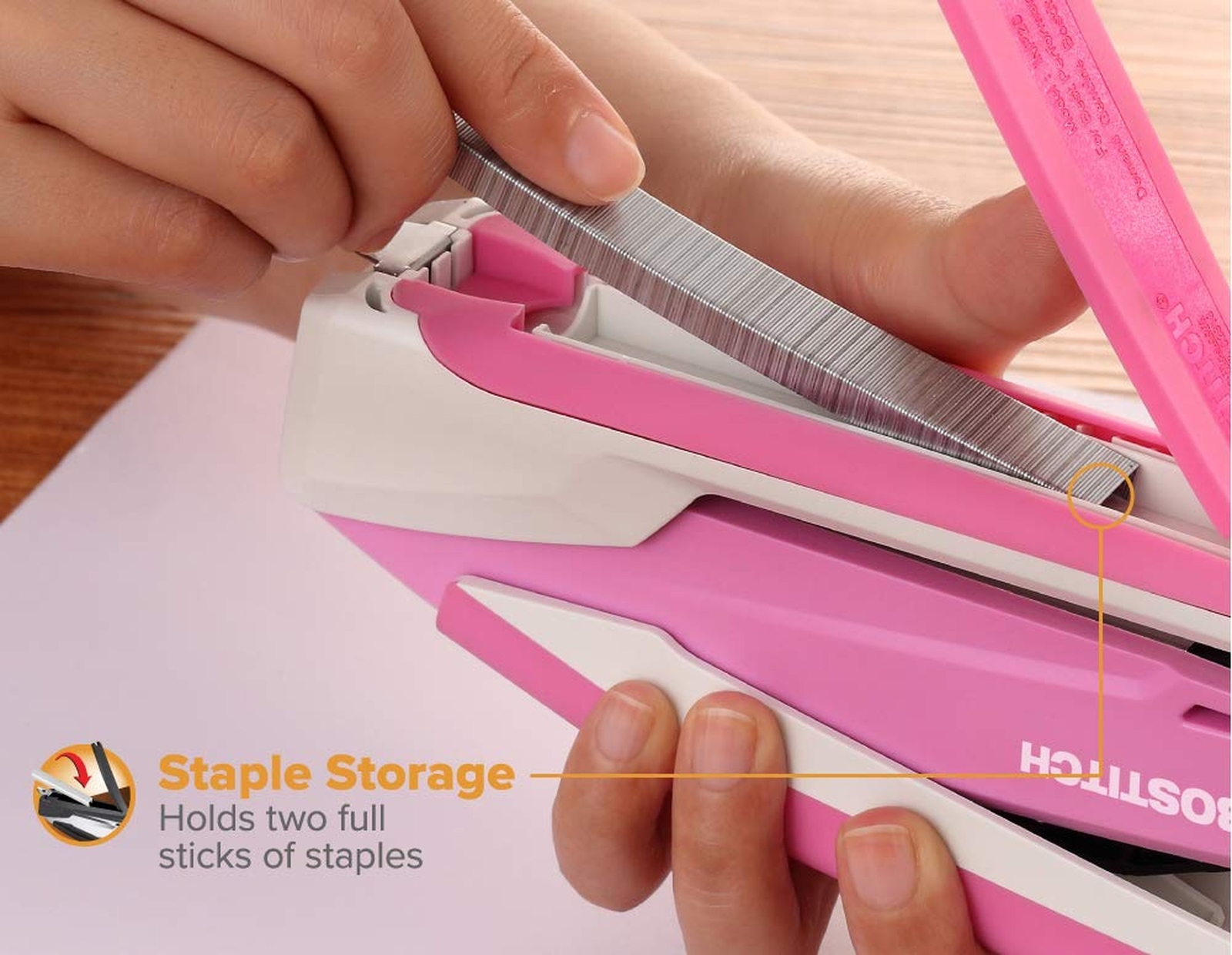 Bostitch Office InPower Spring-Powered Desktop Stapler, 20 Sheet Capacity, On…