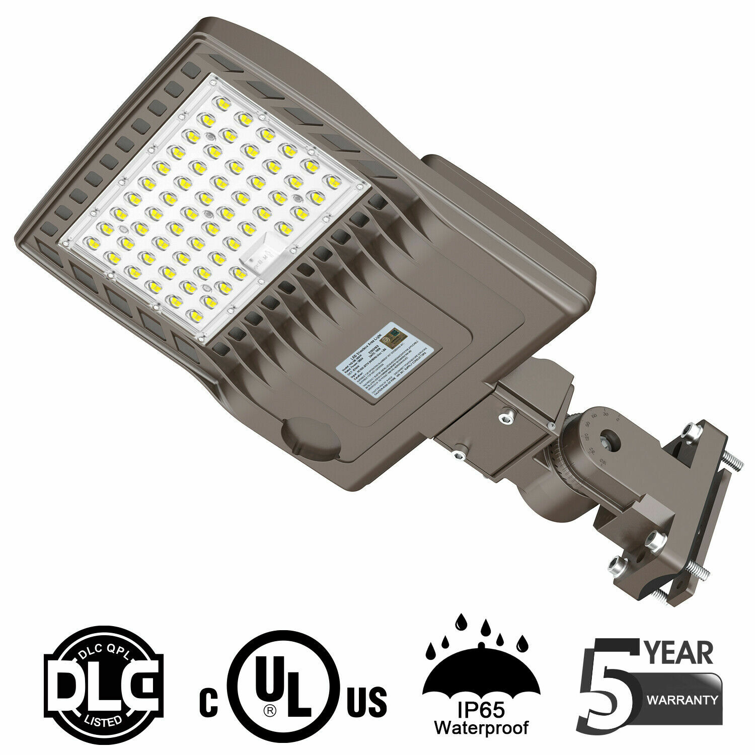 150W Led Parking lot Lights Street Lamp IP65 Shoebox Pole Lights Arm Mount 5000K