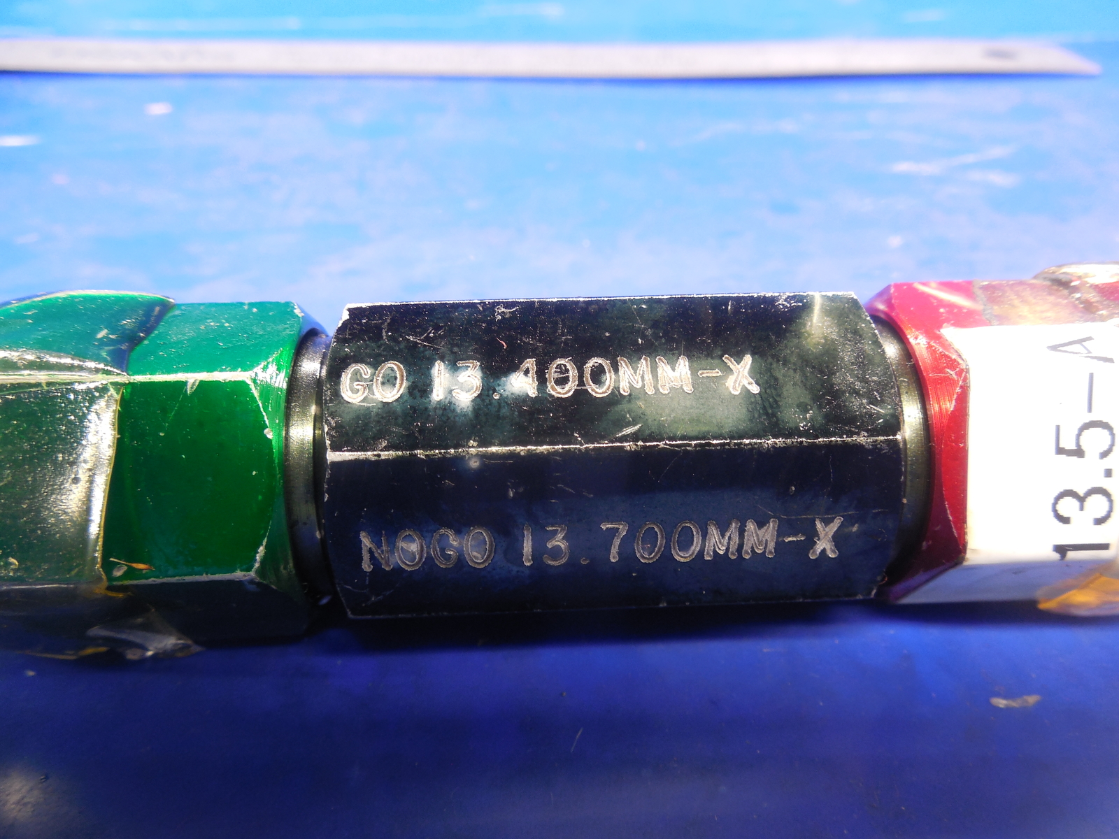 13.400 & 13.500 MM CLASS X SMOOTH PIN PLUG GAGE GO NO GO 13 13.50 MM .500 +.0315