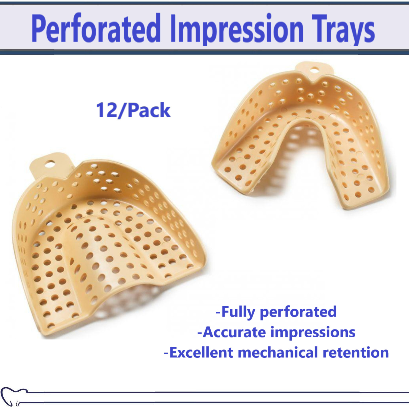 Tra-Tens® Disposable Impression Trays – Perforated, 12/Pkg – Water Pik