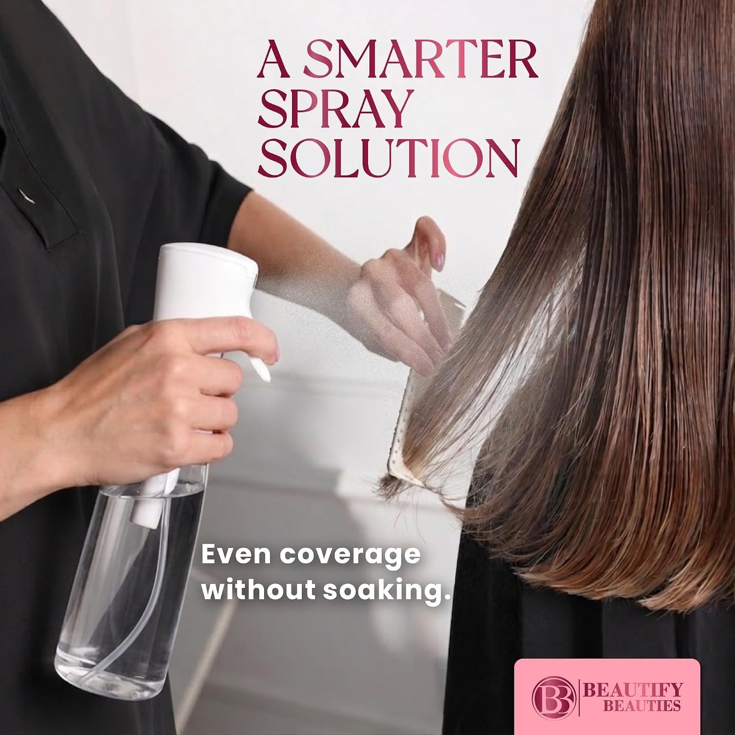 BeautifyBeauties Spray Bottle For Hair – Continuous Mister 10.1 Ounces, Clear