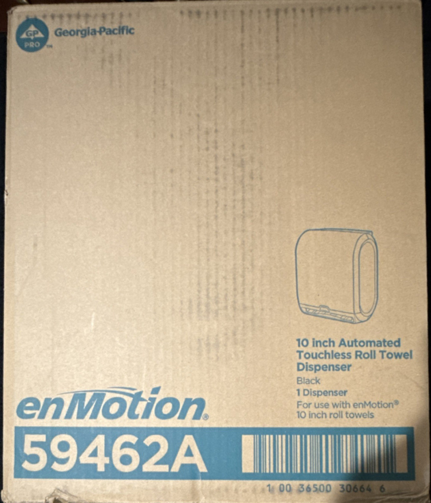Georgia-Pacific enMotion 59462A 10″ Touchless Roll Towel Dispenser Black