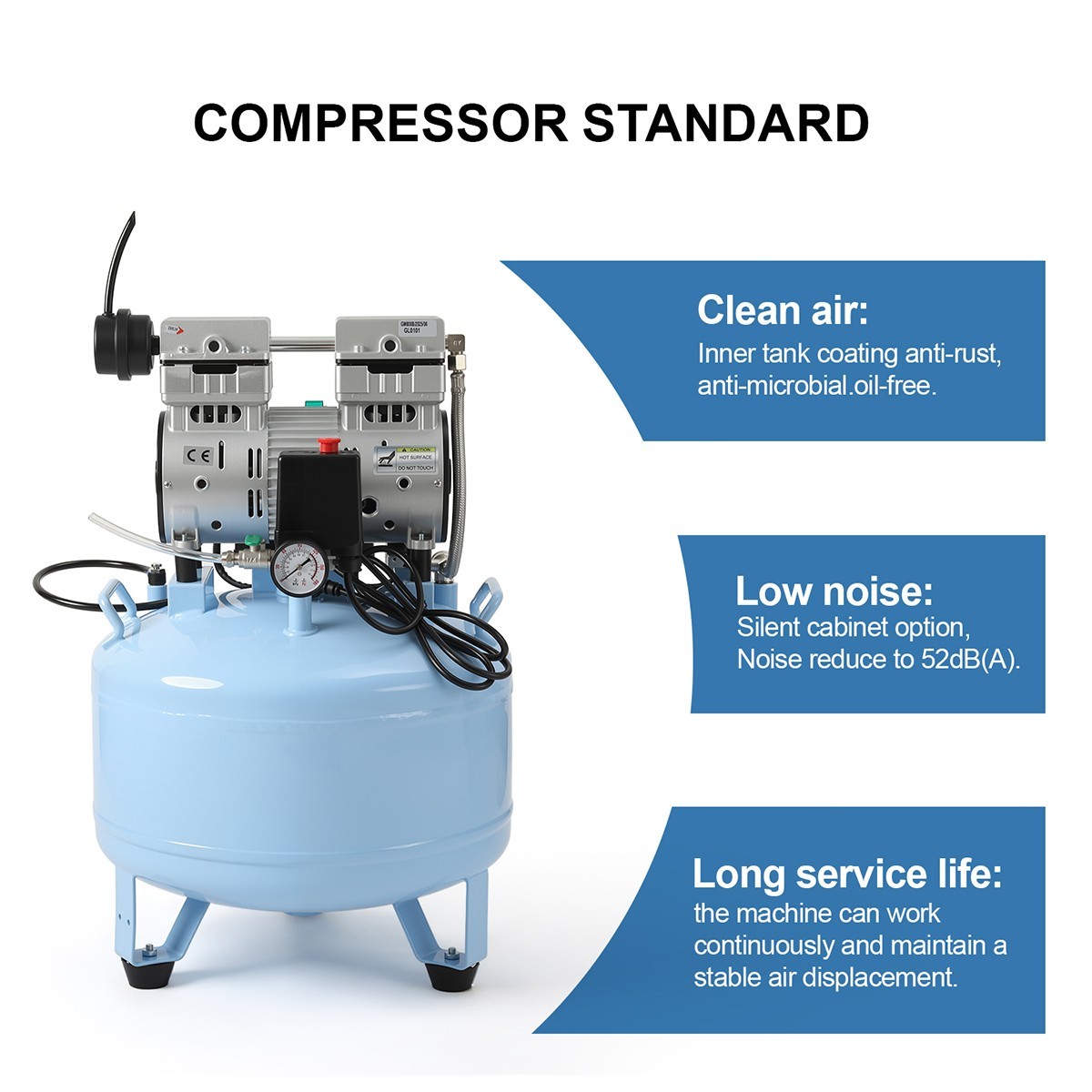 24L/40L Dental Silent Oil-Free Air Compressor Medical Pump/ Chair