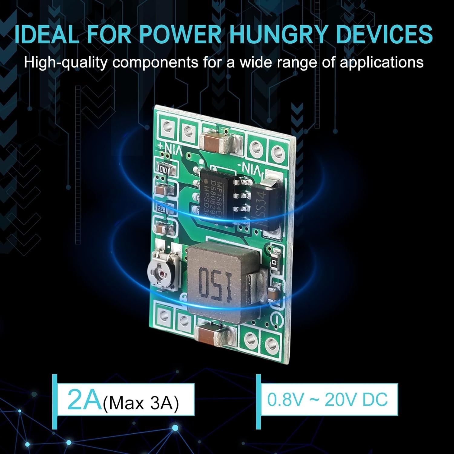 Mini MP1584EN DC-DC Buck Converter Adjustable Power Module 24V to 12V 9V 5V 3…