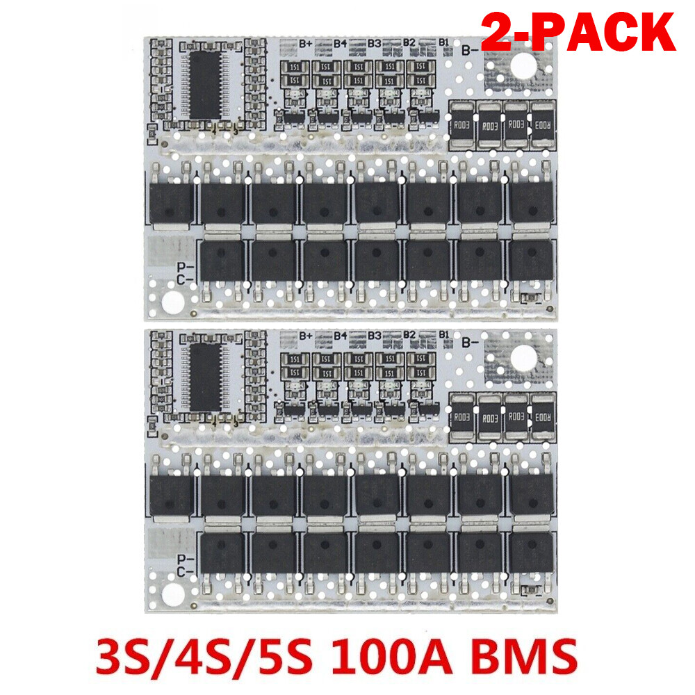 2x 3S/4S/5S 100A 12V BMS Li-ion LMO Lithium Battery Protection Circuit Board