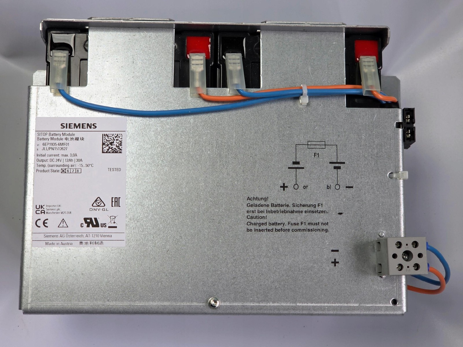 Siemens SITOP 6EP1935-6MF01 Battery Module 24V 12Ah DC UPS