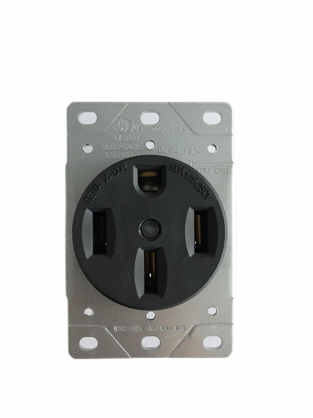 NEMA 14-50R 50 Amp Range Receptacle Flush Mount