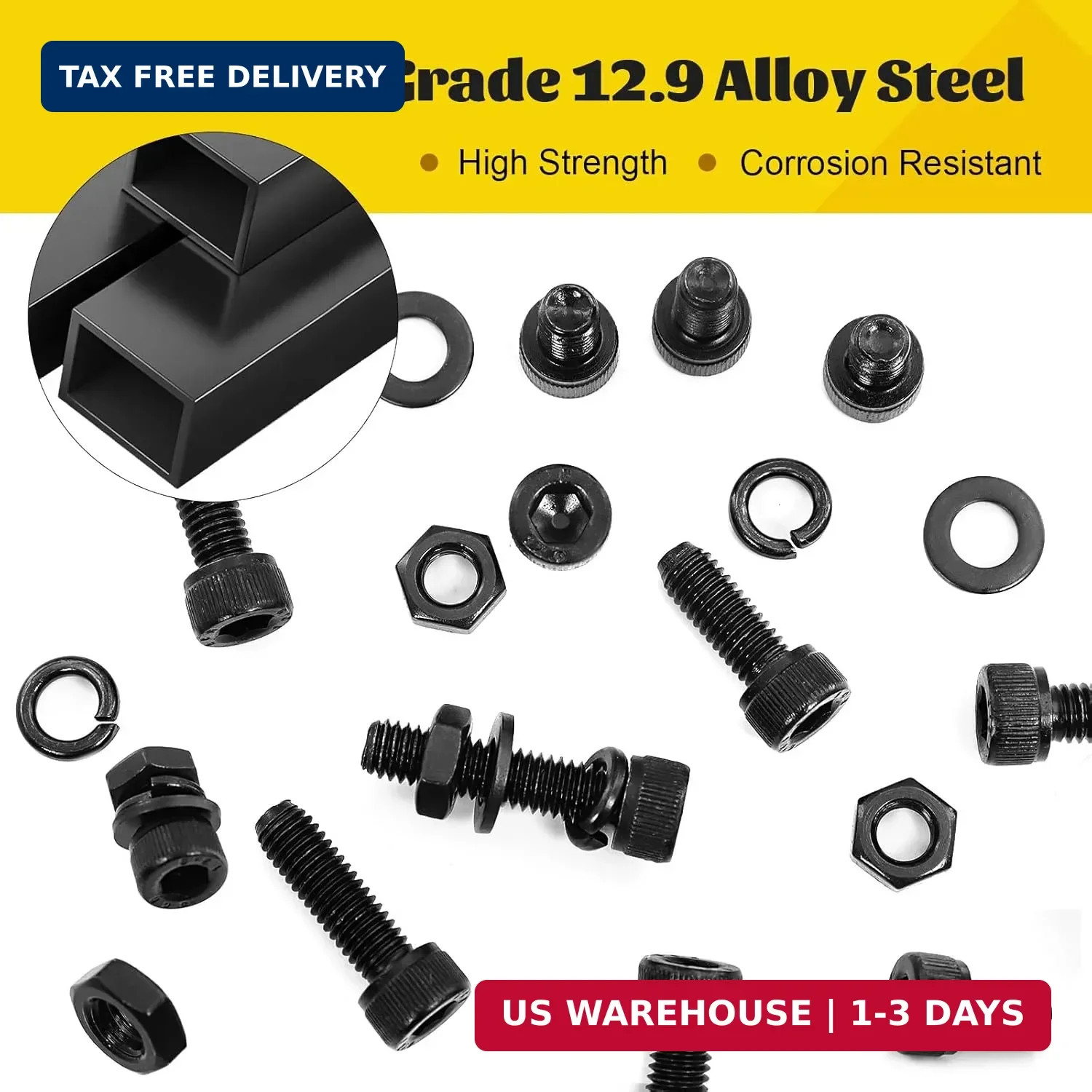 1760PCS Metric Screw Assortment Kit,M2 M3 M4 M5 Screws Set, Hex Socket Head Cap