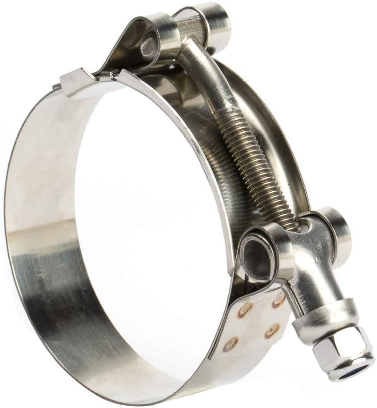 2 Pack 3.25 Inch Stainless Steel T-Bolt Hose Clamps, Clamp Range 89-97mm for …