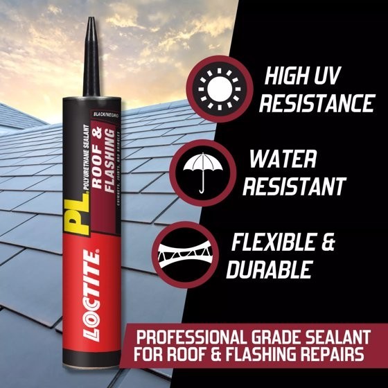 PL Roof and Flashing 10 Oz. Polyurethane Sealant Black Cartridge