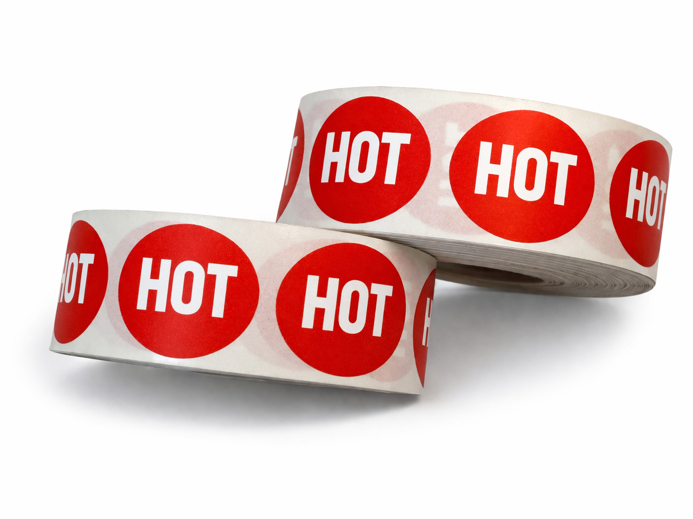 HOT Food Packaging Stickers 1-1/8” Round Labels 1000 Total – Easy Peel & Stick