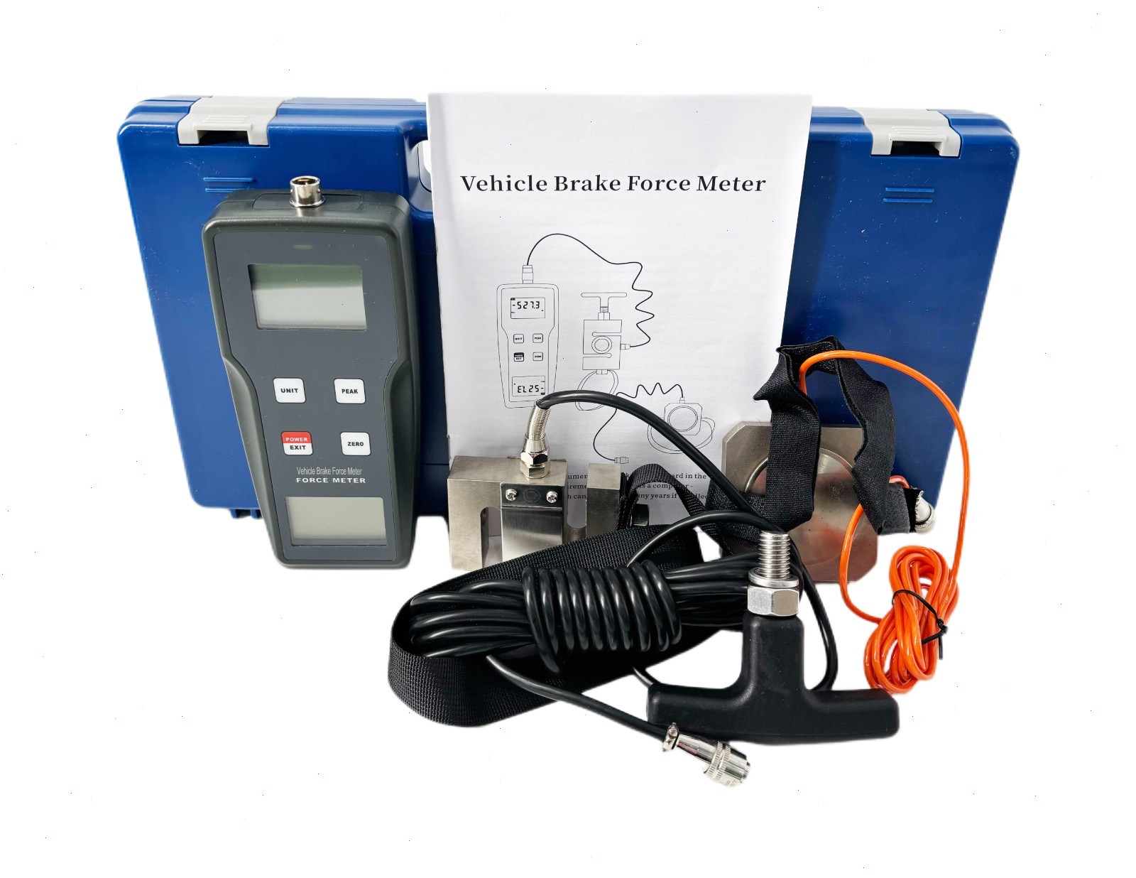 Handbrake Force Tester Gauge Meter with Accuracy ±0.5%FS ±1 Digit Unit kgf N Lbf