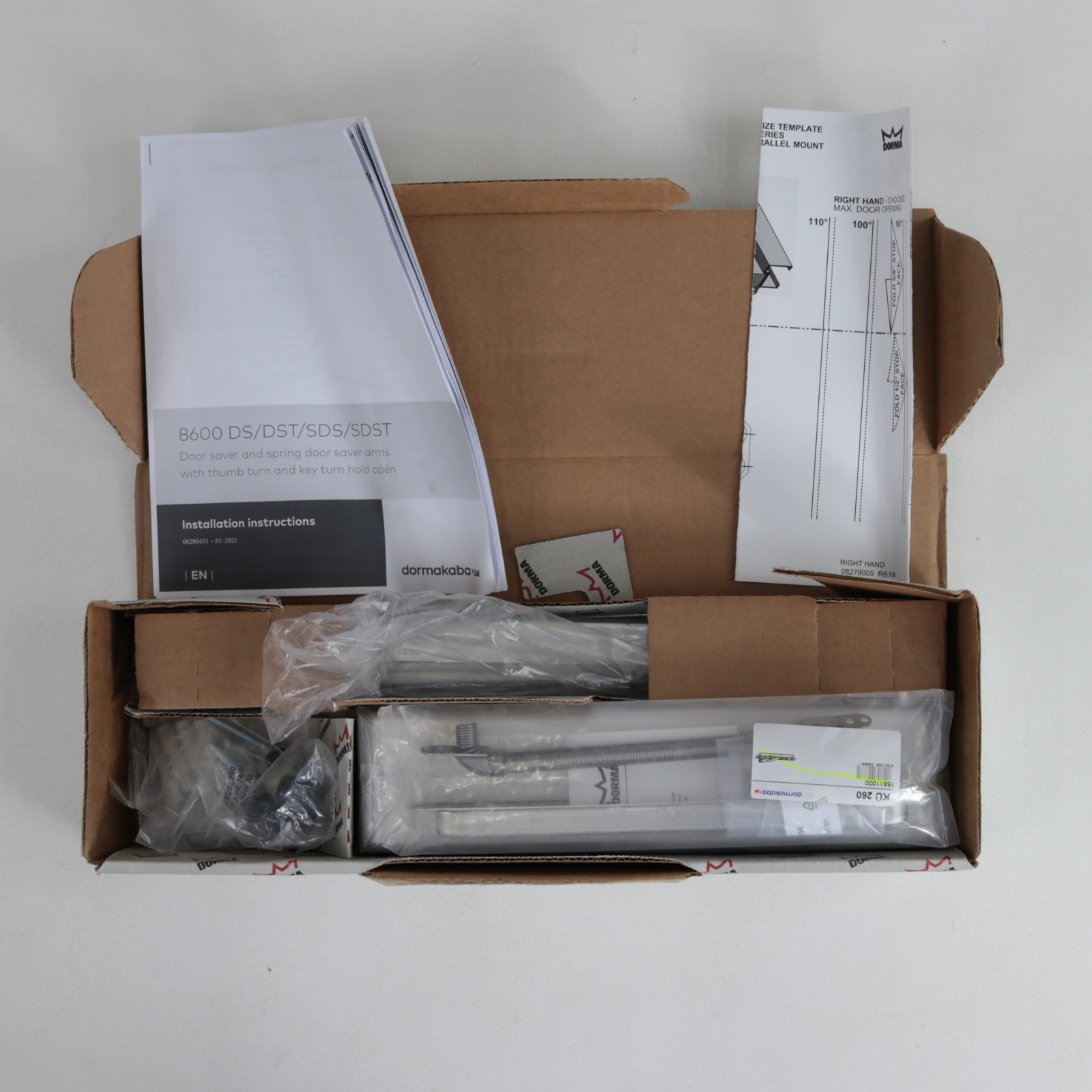 Dorma 8616-DS-FC-SNB1-689 Door Closer 8616DSFCSNB1689 Aluminum Finish